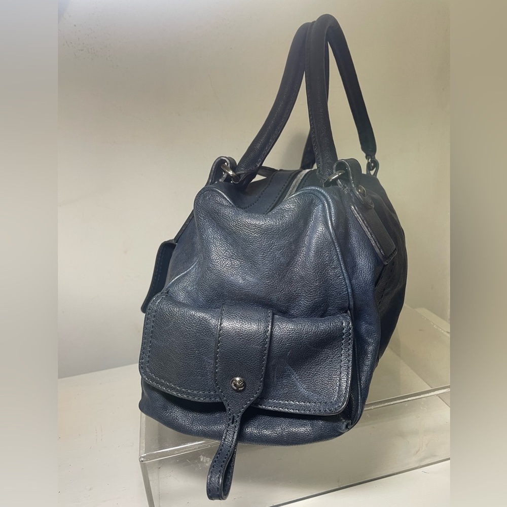 TOD’S bensenville pebbled leather designer handbag made in italy - Picture 10 of 15